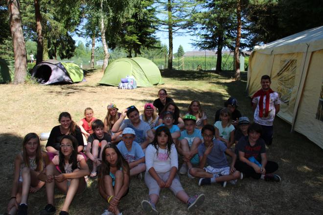 Le groupe au camping 