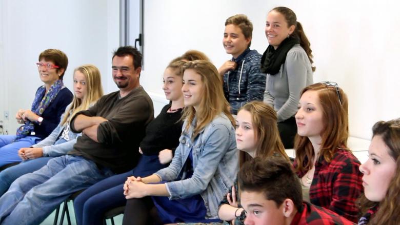 Elèves de 3ème du Collège Henri Martineau à Coulonges-sur-L’Autize (Deux-Sèvres) / Photo : Julien Playe