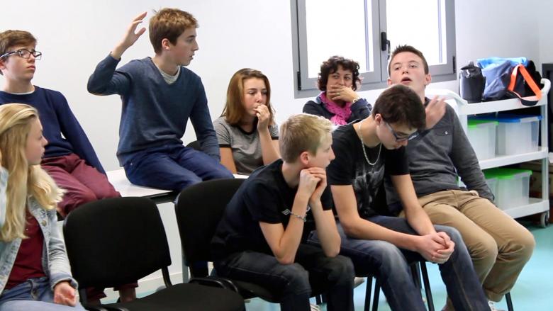 Elèves de 3ème du Collège Henri Martineau à Coulonges-sur-L’Autize (Deux-Sèvres) / Photo : Julien Playe